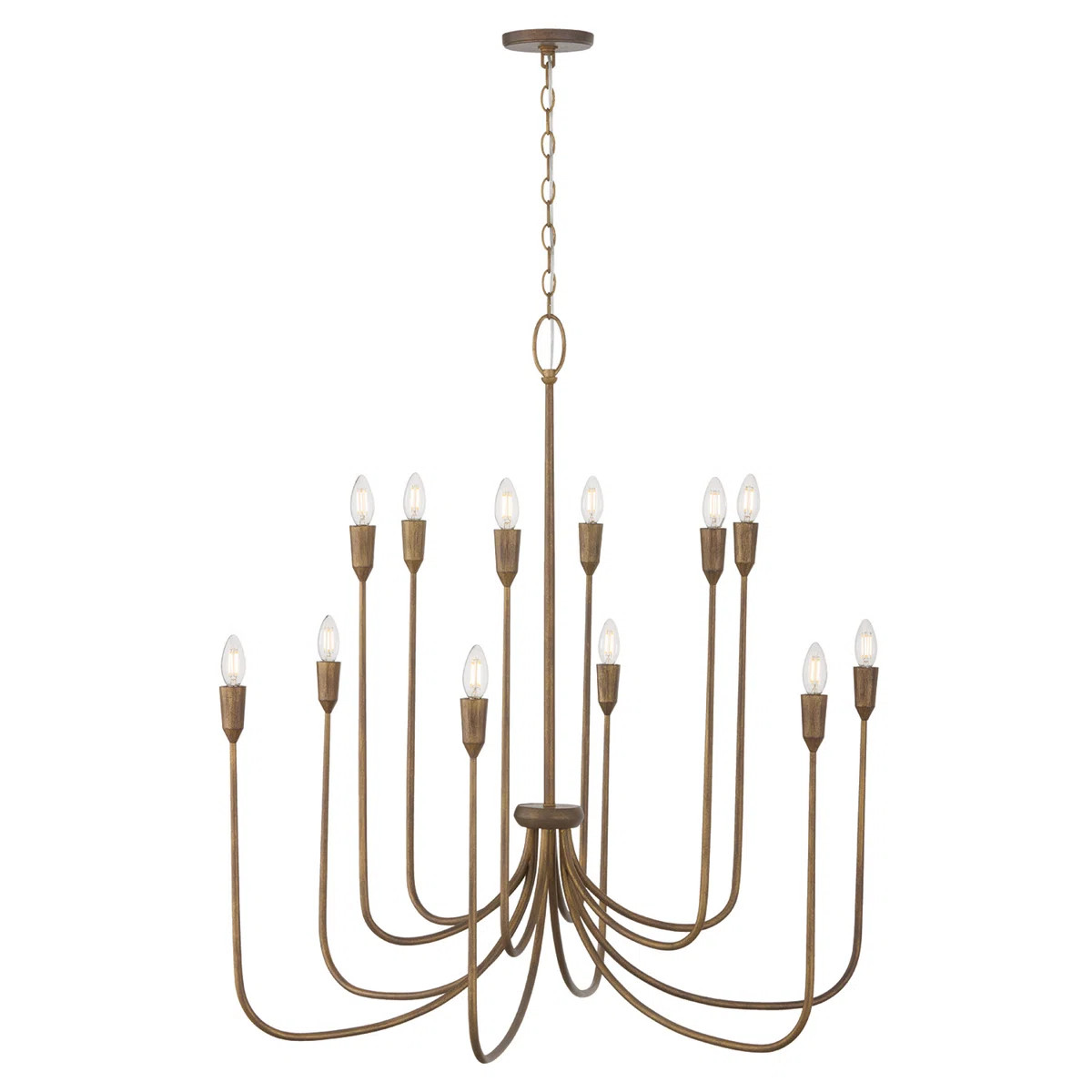 40" W x 38" H 12-Light Chandelier in Mystic Bronze | Wayfair North America