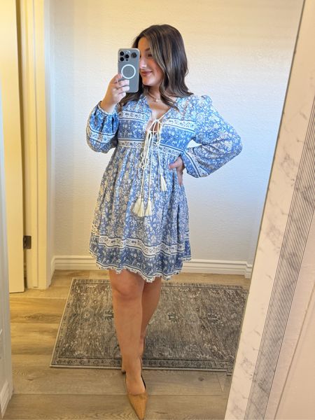 Boho pattern mini dress for upcoming parties and celebrations! Graduation dress, baby shower dress, bridal shower dress, Memorial Day weekend dress 

It’s flowy, easy to walk in, and comes in lots of colors!! 

Dress: size small 

#LTKBump #LTKParties #LTKFindsUnder50