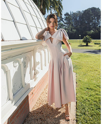 Women's Crepe A Line Midi Dress | Macy's