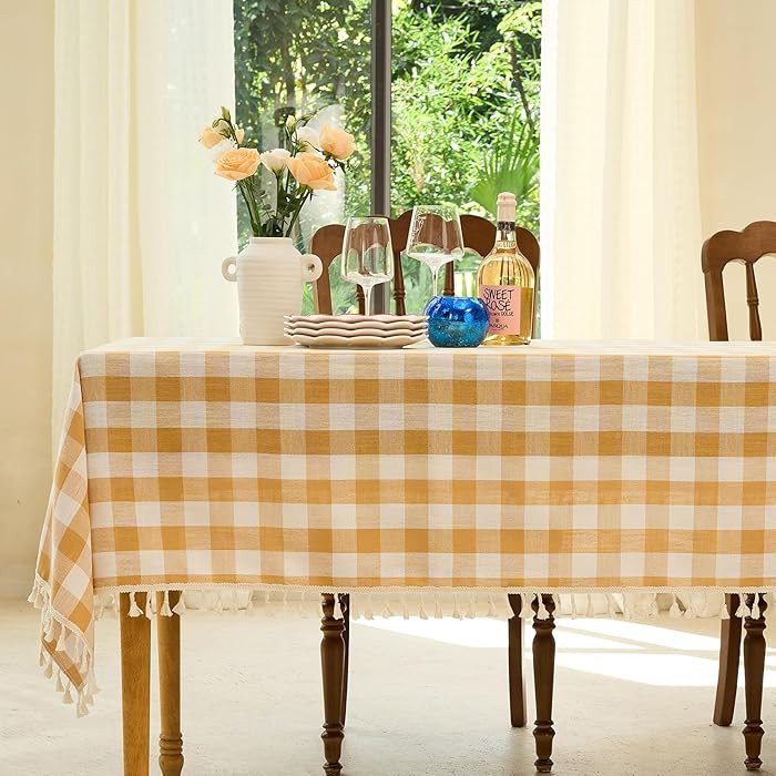 Table Cloth Rectangle Table-Rustic Gingham Tablecloth Buffalo Plaid Tablecloths for Spring Summer... | Amazon (US)