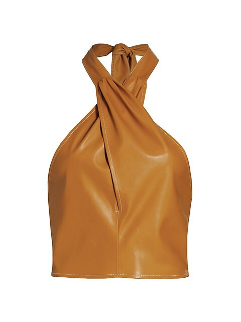 Kai Faux-Leather Halter Top | Saks Fifth Avenue