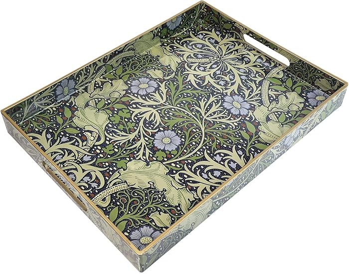 Spsyrine Serving Tray with Handles, Plastic Decorative Tray for Coffee Table, Living Room, Home D... | Amazon (US)