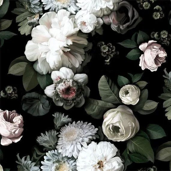 MADE TO ORDER - 15x28 Ellie Cashman Dark Floral designer pillow cover | Etsy (US)