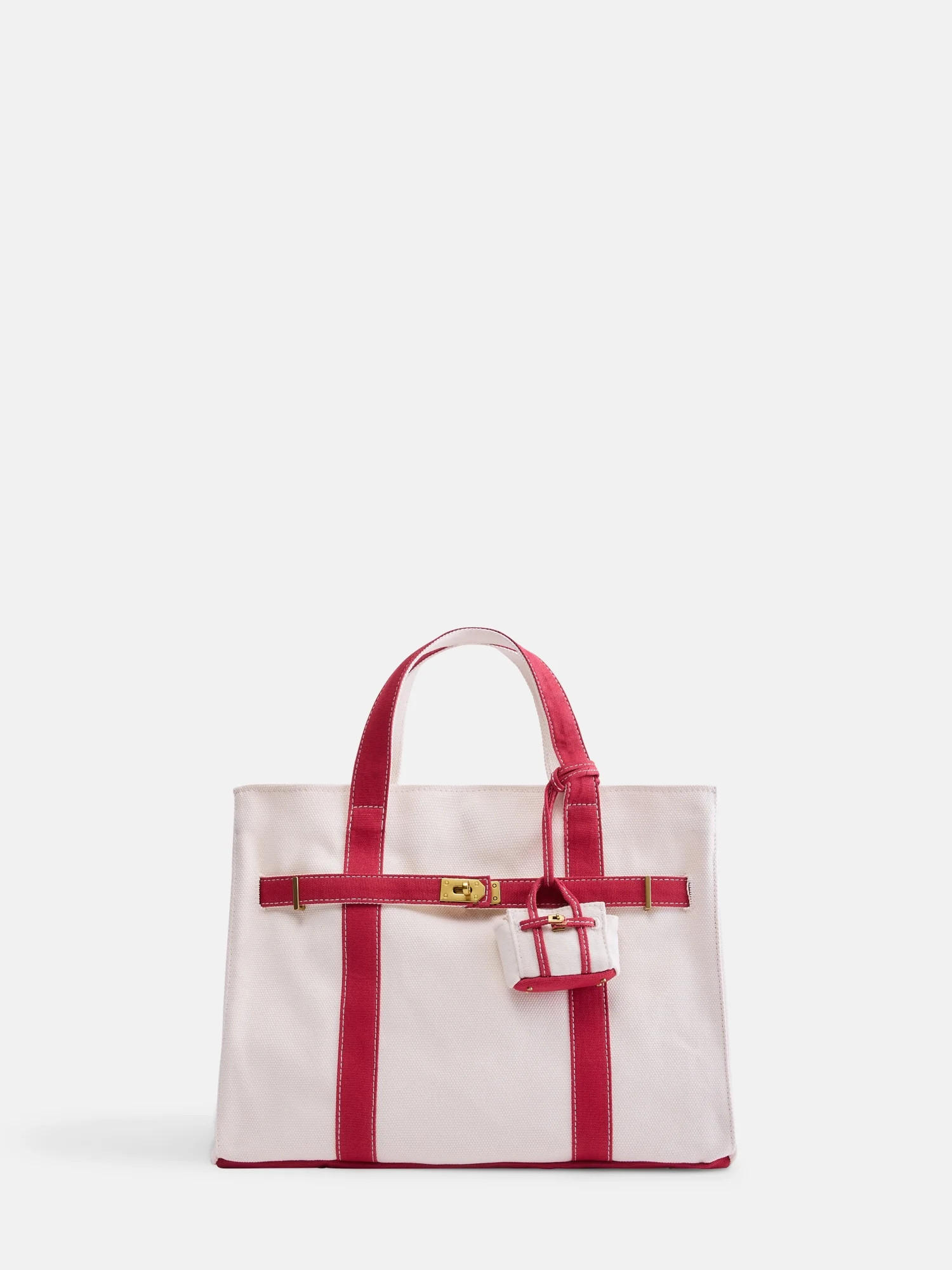 Free Assembly Women's Canvas Tote Handbag with Tote Charm, Navy/Green - Walmart.com | Walmart (US)