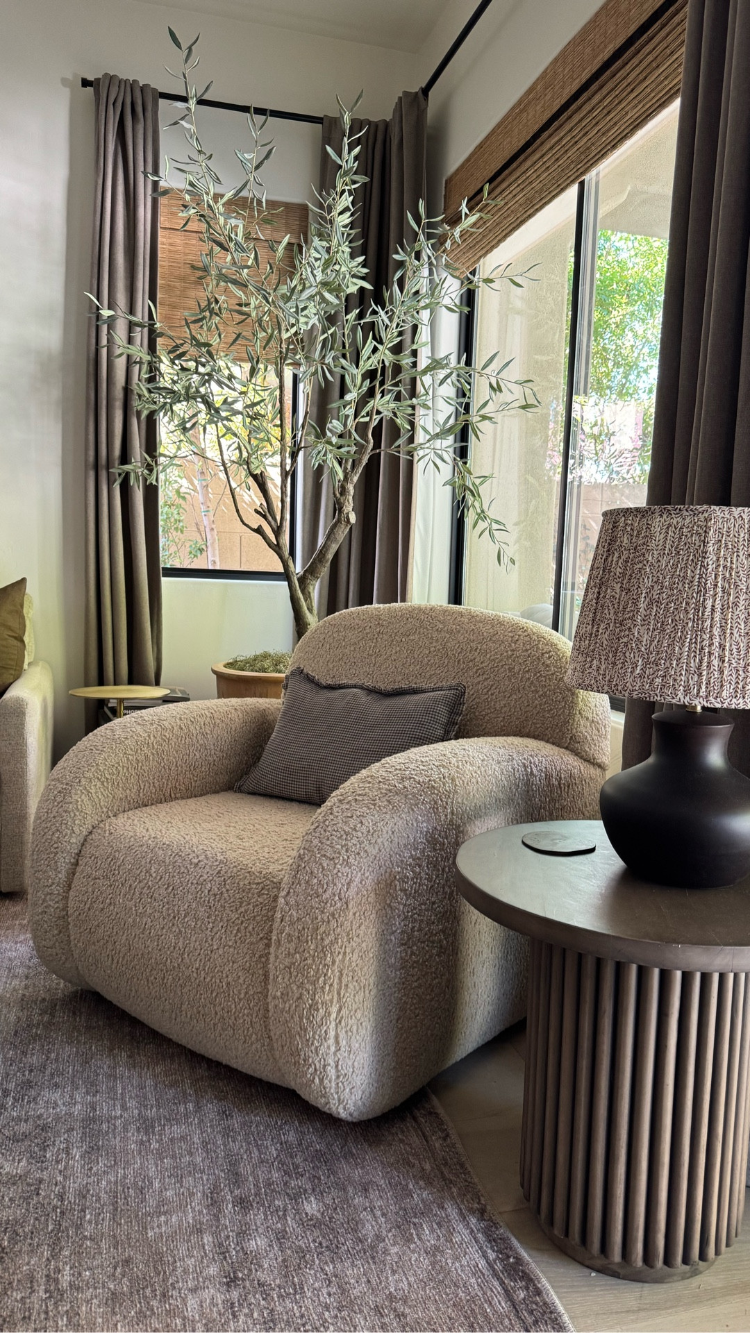 New family room lamp from the @joonloloi spring collection! I wanted something with character for this space and fell in love with the Ursula table lamp. The unique shape of the base,  patterned shade and polished brass details work so well together and I just love it in this space . 



#LTKHome