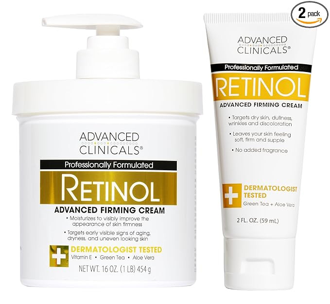 Advanced Clinicals Retinol Body Lotion & Face Moisturizer | Anti Aging Skin Care Retinol Body Cre... | Amazon (US)