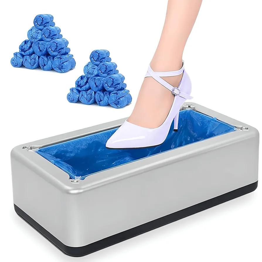 Shoe Cover Dispenser with 200 Pcs Disposable Shoe Covers - Automatic Shoe Cover Machine deal for ... | Amazon (US)
