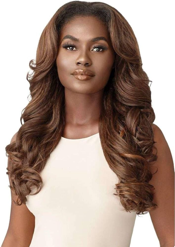 Outre Synthetic Quick Weave Half Wig - NEESHA H304 (Color:1B Off Black) | Amazon (UK)