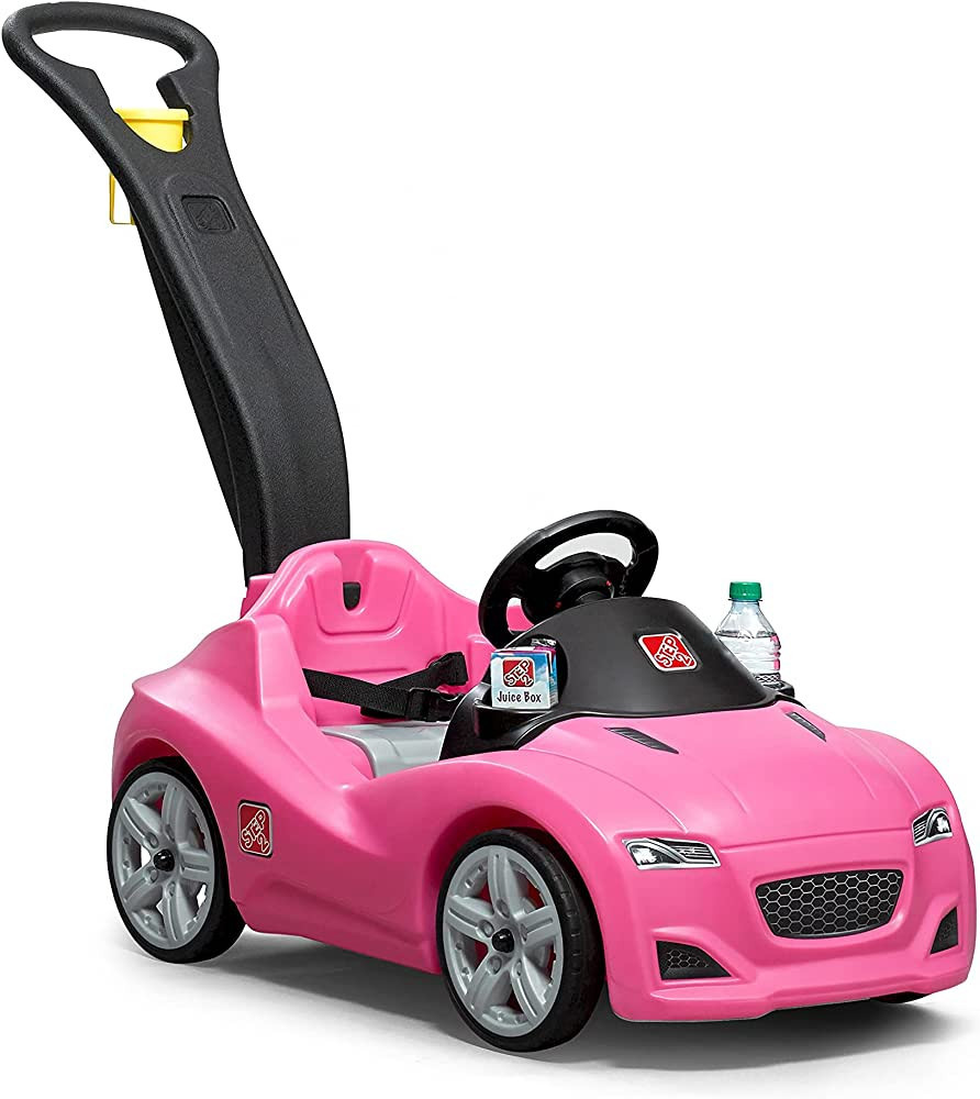 Step2 Whisper Ride Toddler Push Car, Pink – Ride On Toy with Included Seat Belt, Easy Storage a... | Amazon (US)
