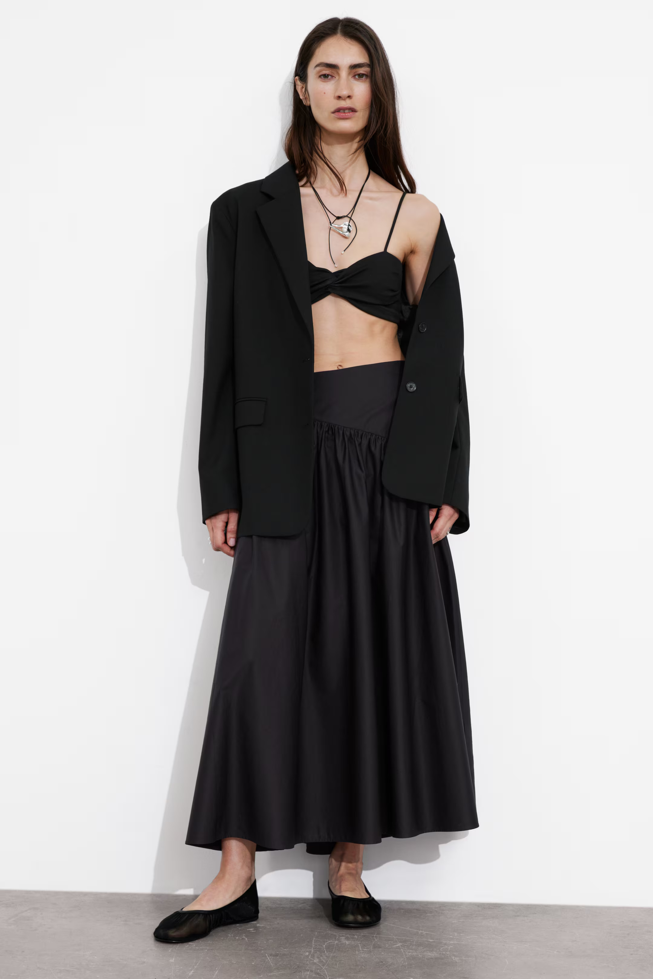 Gathered Midi Skirt | H&M (UK, MY, IN, SG, PH, TW, HK)