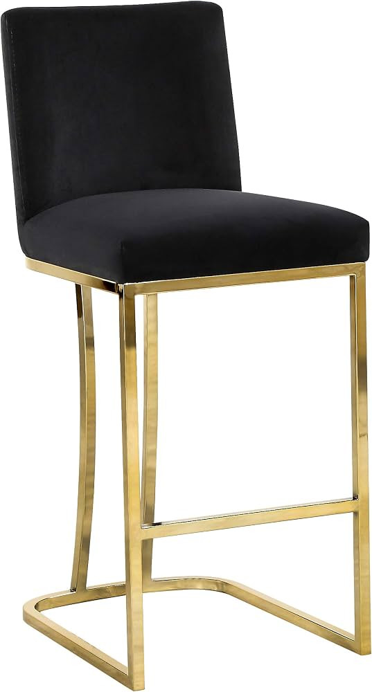 Meridian Furniture Heidi Collection Modern | Contemporary Velvet Upholstered Counter Stool with P... | Amazon (US)