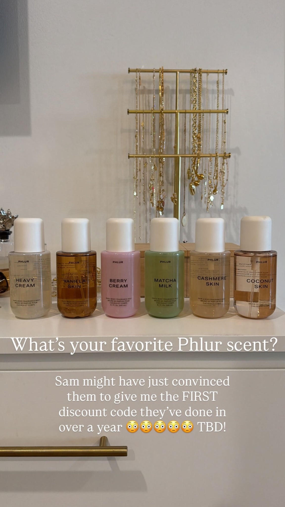 What’s your favorite Phlur scent? Sam might have just convinced them to give me the FIRST discount code they’ve done in over a year 😳😳😳😳😳 TBD!