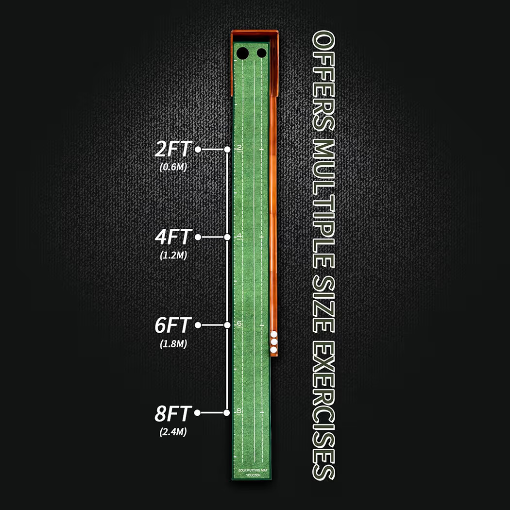 Putting Green Indoor, No Hump Golf Mat with Auto Ball Return - Easy to Fold Solid Wood Base, Luxu... | Amazon (US)