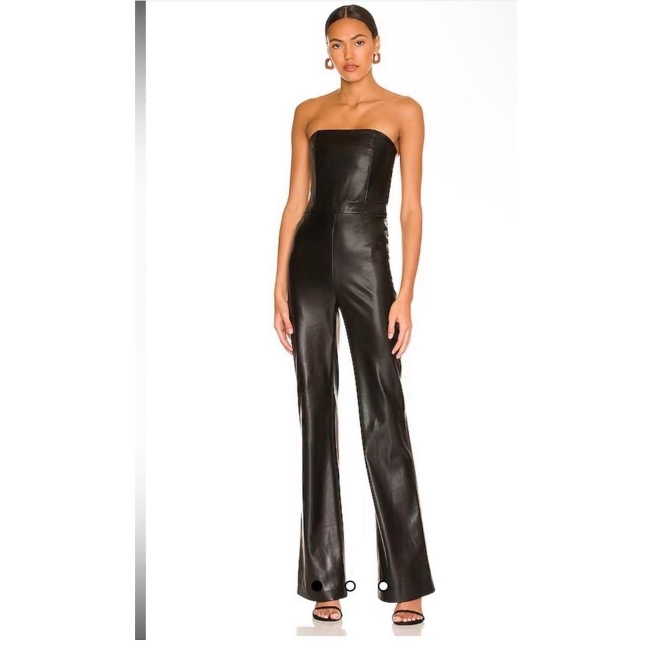 alice + olivia Women's Elastane / Lycra / Spandex Jumpsuit - Black | Depop US