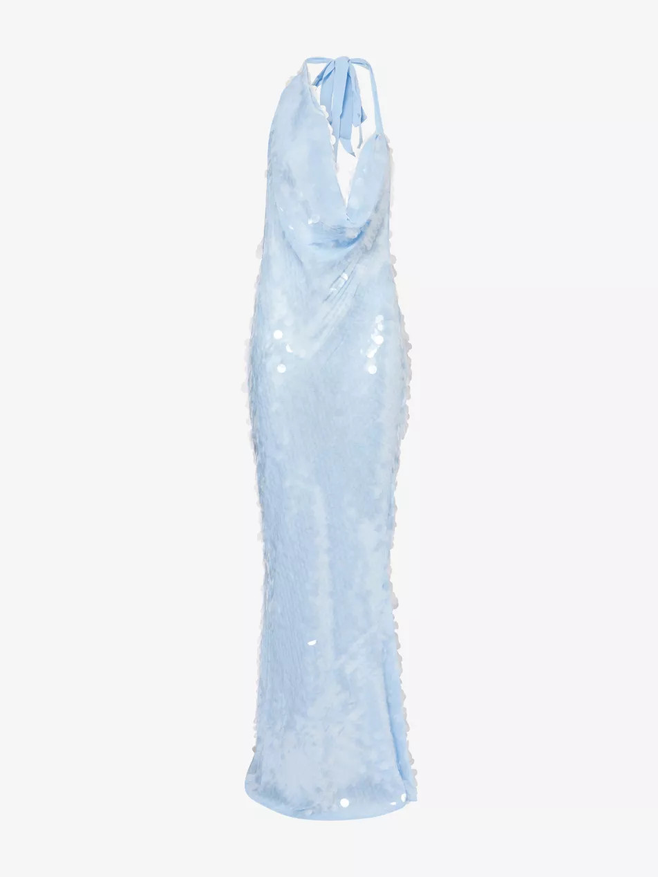 Anais Paillettes Woven Maxi Dress | Selfridges