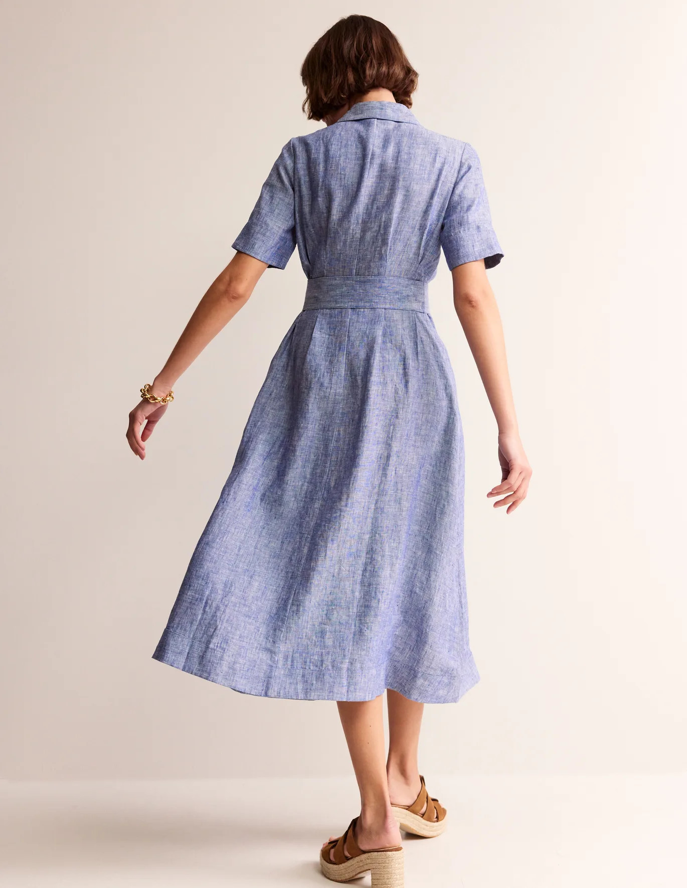Louise Linen Midi Shirt Dress | Boden (US)