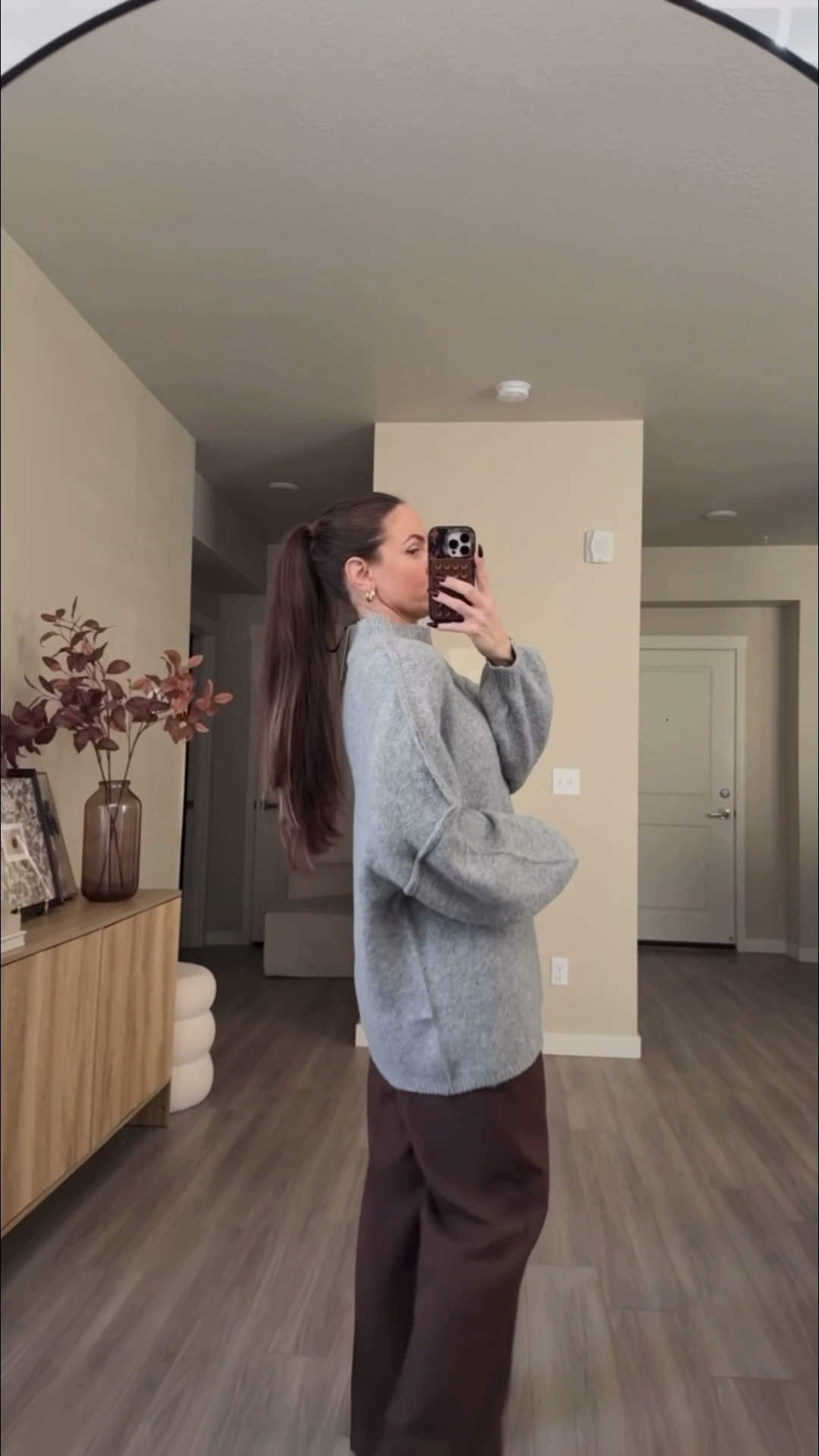 number one trending sweater on amazon right now!!

cozy sweater.  wearing medium.  no need to size up.  it's very oversized. 