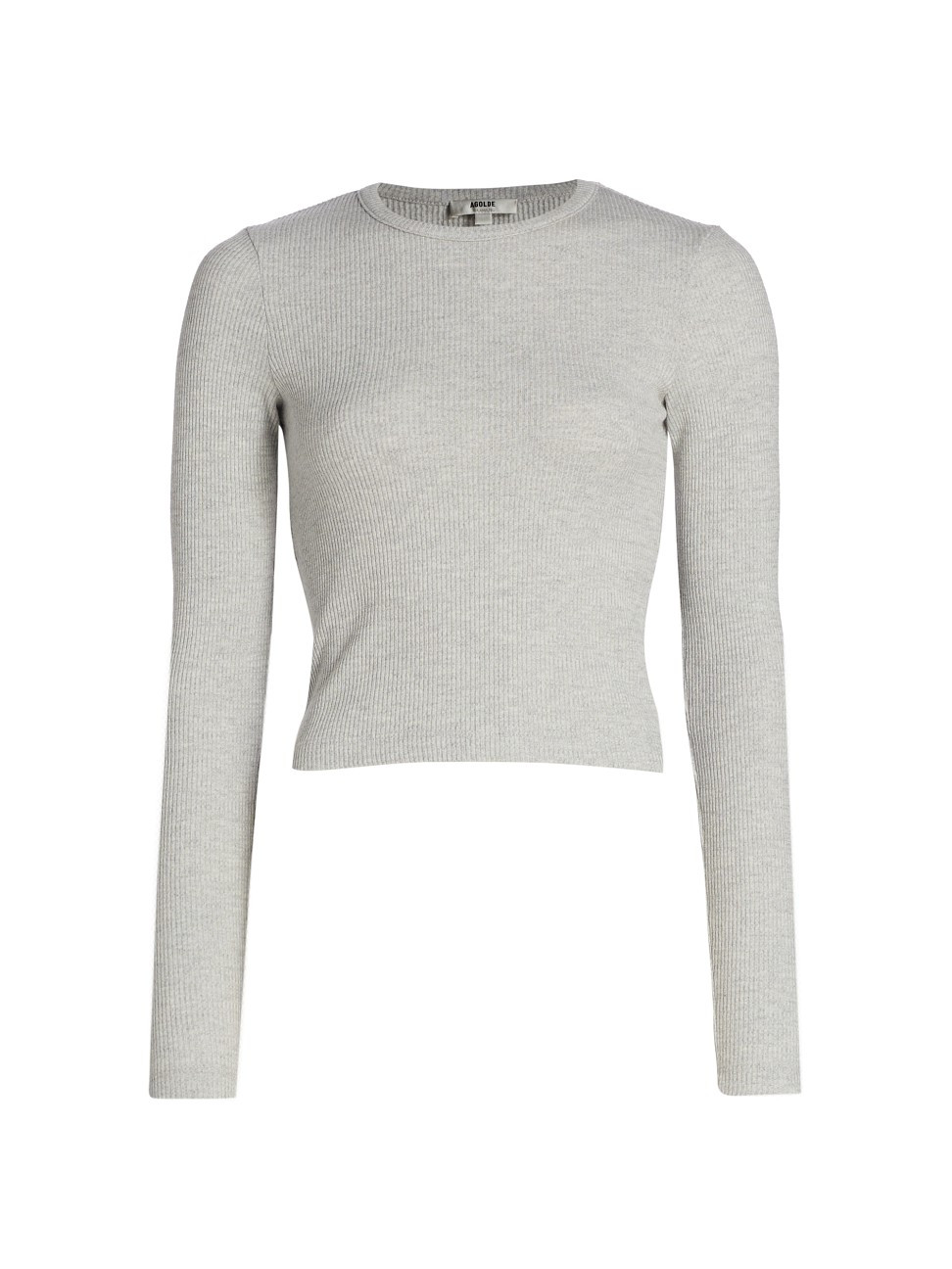 Women's Alma Shrunken Crewneck Sweater - Brushed Grey Heather - Size Large - Brushed Grey Heather -  | Saks Fifth Avenue