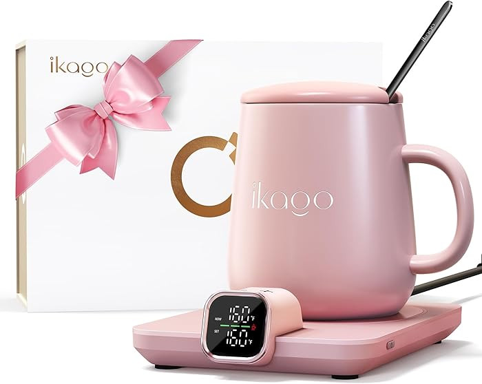 Coffee Mug Warmer Set, ±1°F Precision Temperature Control Smart Heated Mug for Desk, Electric C... | Amazon (US)