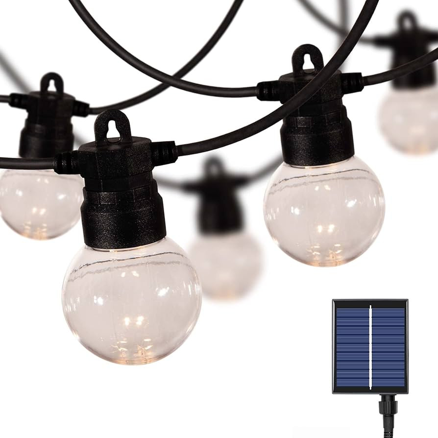 PURPLE LEAF Outdoor Led Solar String Lights 24 Ft 12 Shatterproof Bulbs with 8 Lighting Modes Wat... | Amazon (US)