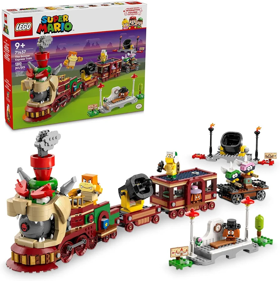 LEGO Super Mario The Bowser Express Train Toy Playset, Includes a Hammer Bro, a Boom Boom, 2 Goom... | Amazon (US)