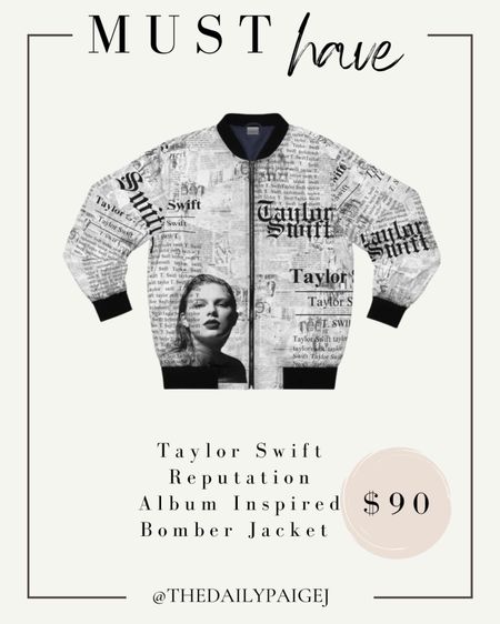 Are you a big reputation era fan going to an upcoming Taylor swift concert? This reputation bomber jacket would be perfect for a great Taylor swift outfit paired with a black skirt and black tank! You would have the perfect eras tour outfit! 

Swiftie, Concert, Stadium Bag, Taylor Swift Concert, Lavender Haze, Concert outfit, Taylor Swift Concert Outfit, Lover Concert, Taylor Swift Eras, Taylor’s Version, Reputation Era, The Eras tour, Taylor Swift Tour 

#LTKstyletip #LTKFind #LTKunder100