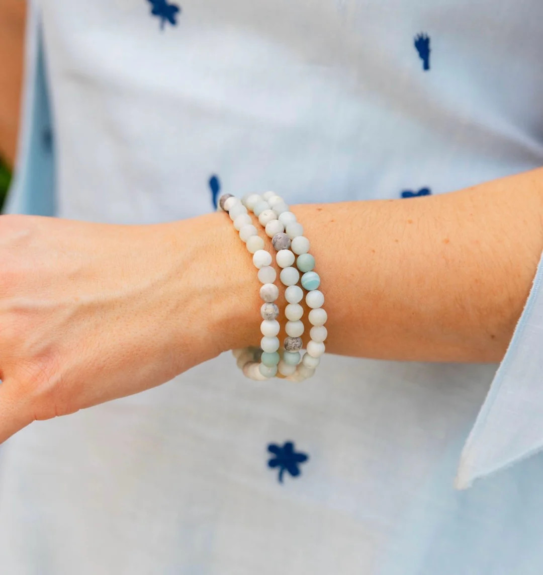 Triple Layer Amazonite Beaded Bracelets | Erin McDermott Jewelry