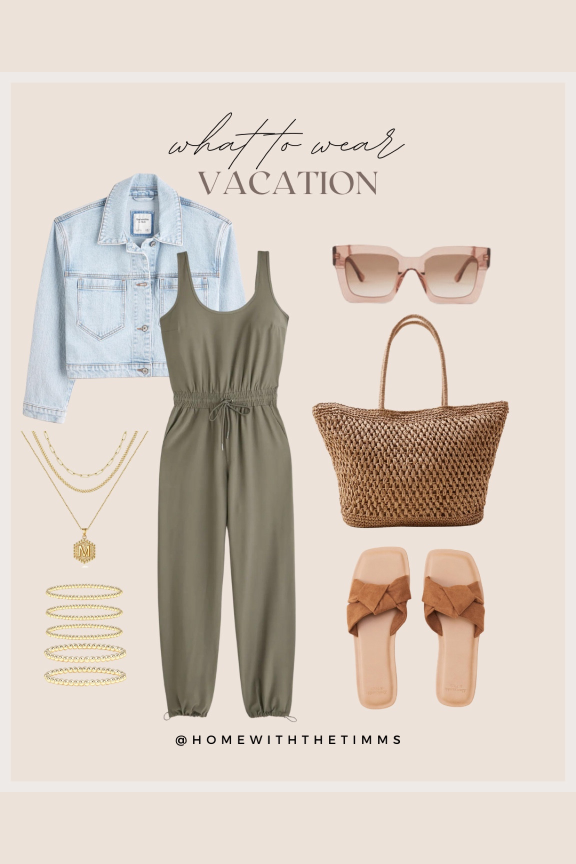 Vacation Outfit 

Vacation, jumpsuit, travel outfit, airport outfit, straw bag, denim jacket 

#LTKFind #LTKSeasonal #LTKstyletip