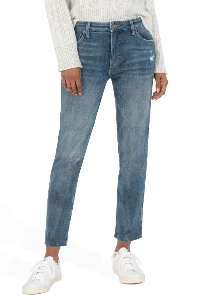 KUT from the Kloth Reese High Waist Ankle Straight Leg Jeans | Nordstrom | Nordstrom