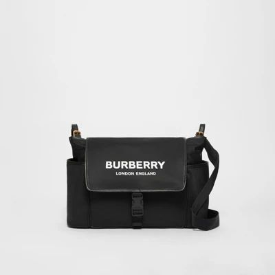 Logo Print Baby Changing Bag in Black - Children | Burberry United States | Burberry (US)