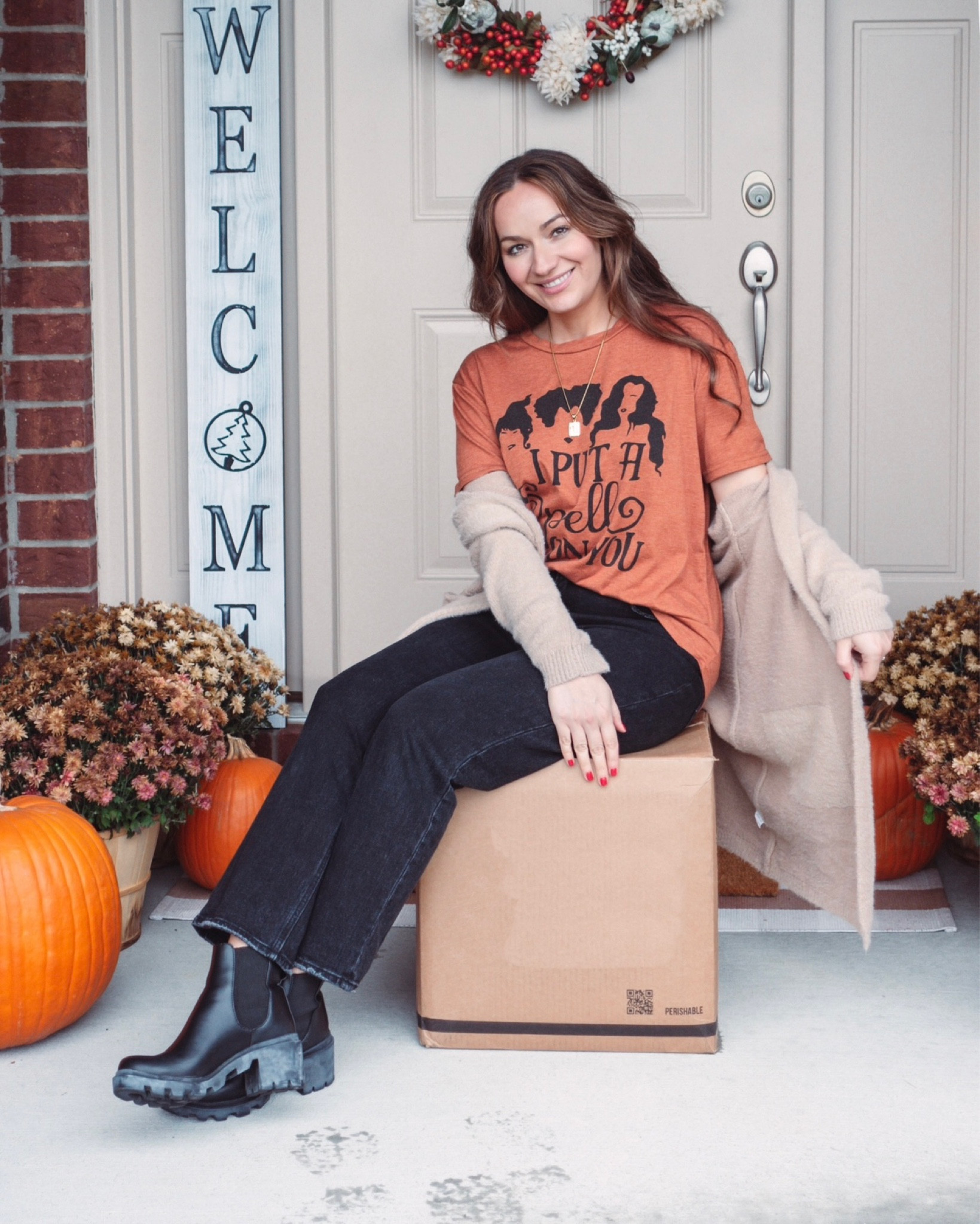 Hocus Pocus graphic tee makes a great low key Halloween look. Size up for comfort! 
🔑 Halloween, Sanderson sisters, Hocus Pocus 

#LTKSeasonal #LTKHalloween