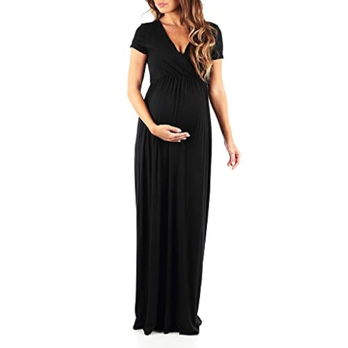 Maternity Short Sleeve Dress - Made in USA | Amazon (US)