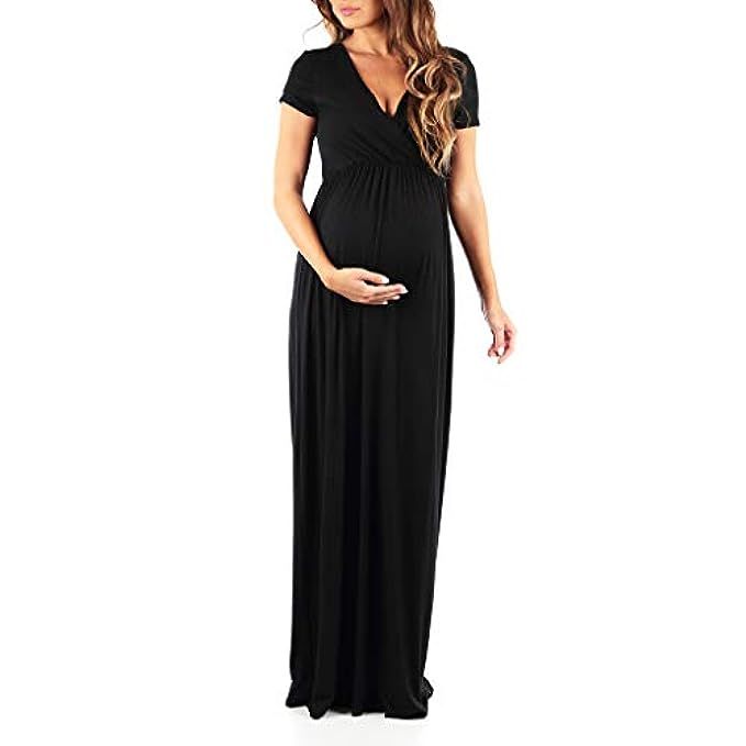 Maternity Short Sleeve Dress - Made in USA | Amazon (US)