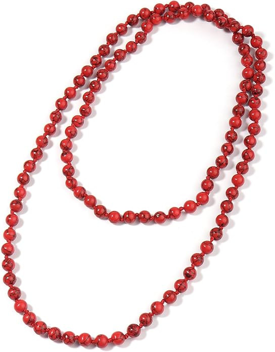 Beaded Necklace Hand Knotted for Woman | Amazon (US)