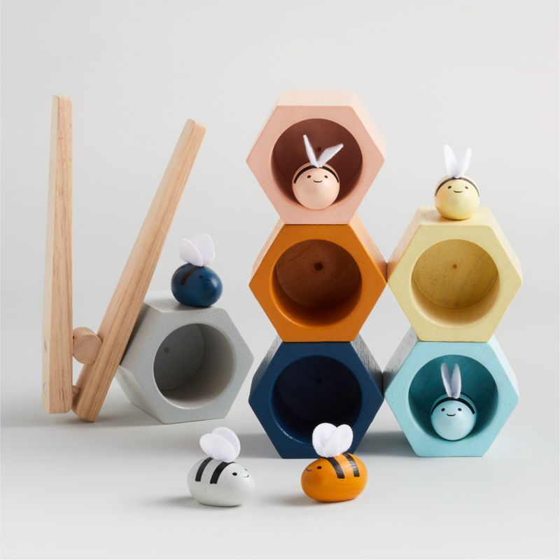 Plan Toys Beehive Wooden Baby Toy | Crate & Kids | Crate & Barrel
