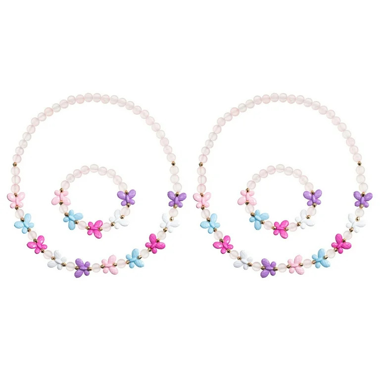 2 Sets Butterflies Bracelet Little Girls Jewelry Kids Choker Necklace Children's Resin | Walmart (US)