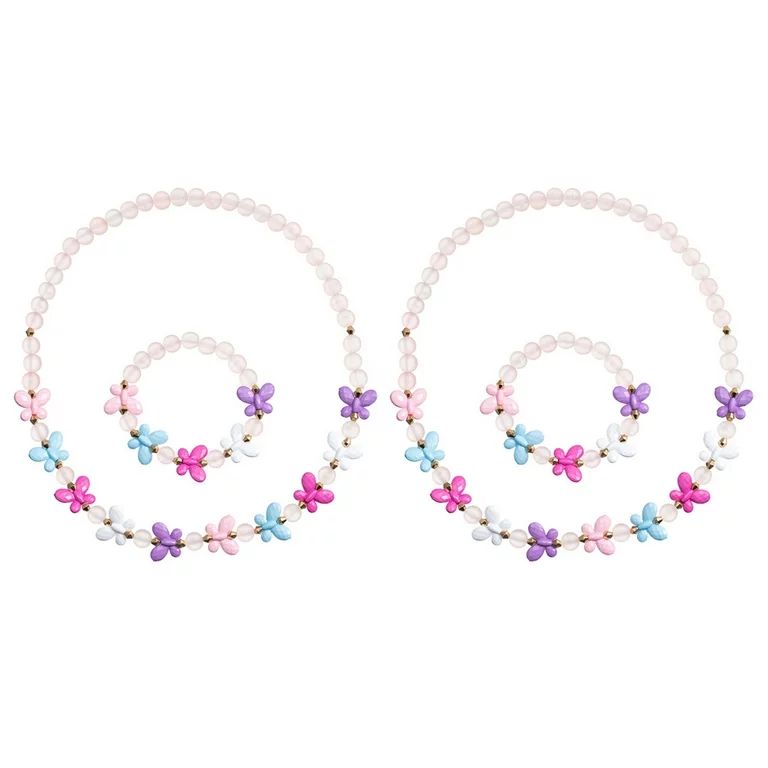 2 Sets Butterflies Bracelet Little Girls Jewelry Kids Choker Necklace Children's Resin | Walmart (US)