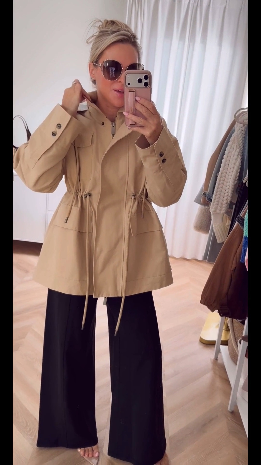Viral pants you need 🙌 took a medium (could’ve done small) and I’m 5’6 for reference. This cinched waist rain trench is so on trend… total Zara vibes but it’s Target 🤍 wearing a small, runs a little roomy in a good way.🤍

viral pants. Target jacket. rain trench coat. spring outfit. Amazon fashion. 

#LTKootd #LTKSeasonal