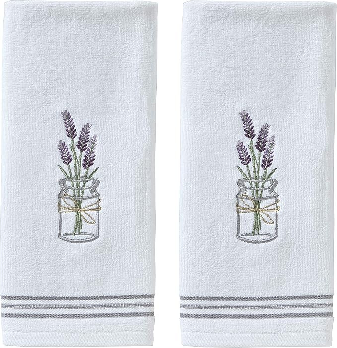 SKL Home by Saturday Knight Ltd. Lavender Hand Towel (2-Pack), White , 16x25 | Amazon (US)