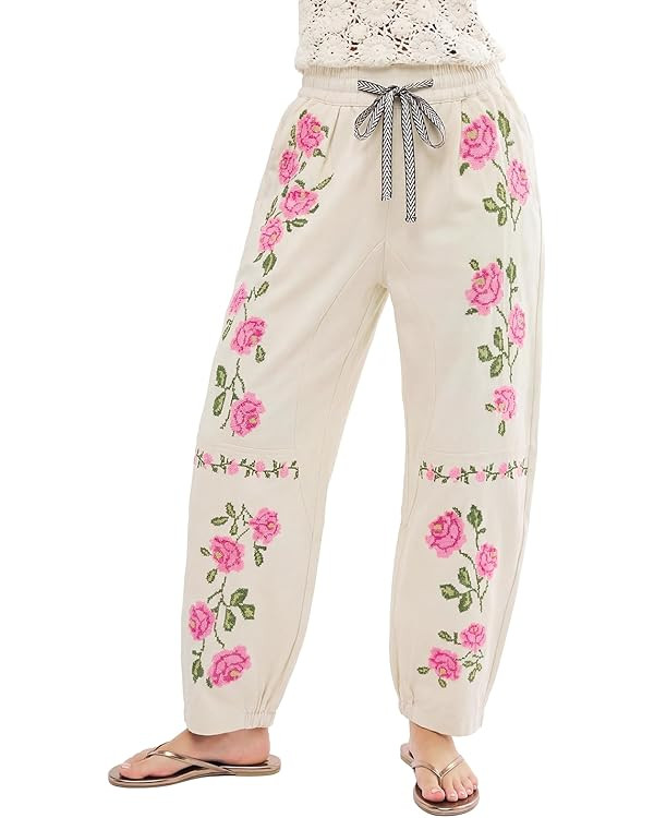 Kedera Mid Rise Barrel Jeans for Women Embroidered Wide Leg Denim Pants Boyfriend Baggy Jeans wit... | Amazon (US)