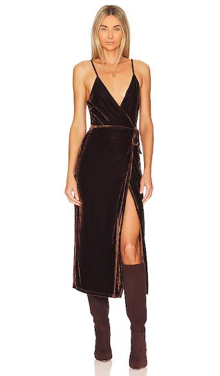 x REVOLVE Ovelia Dress in Chocolate Brown | Revolve Clothing (Global)