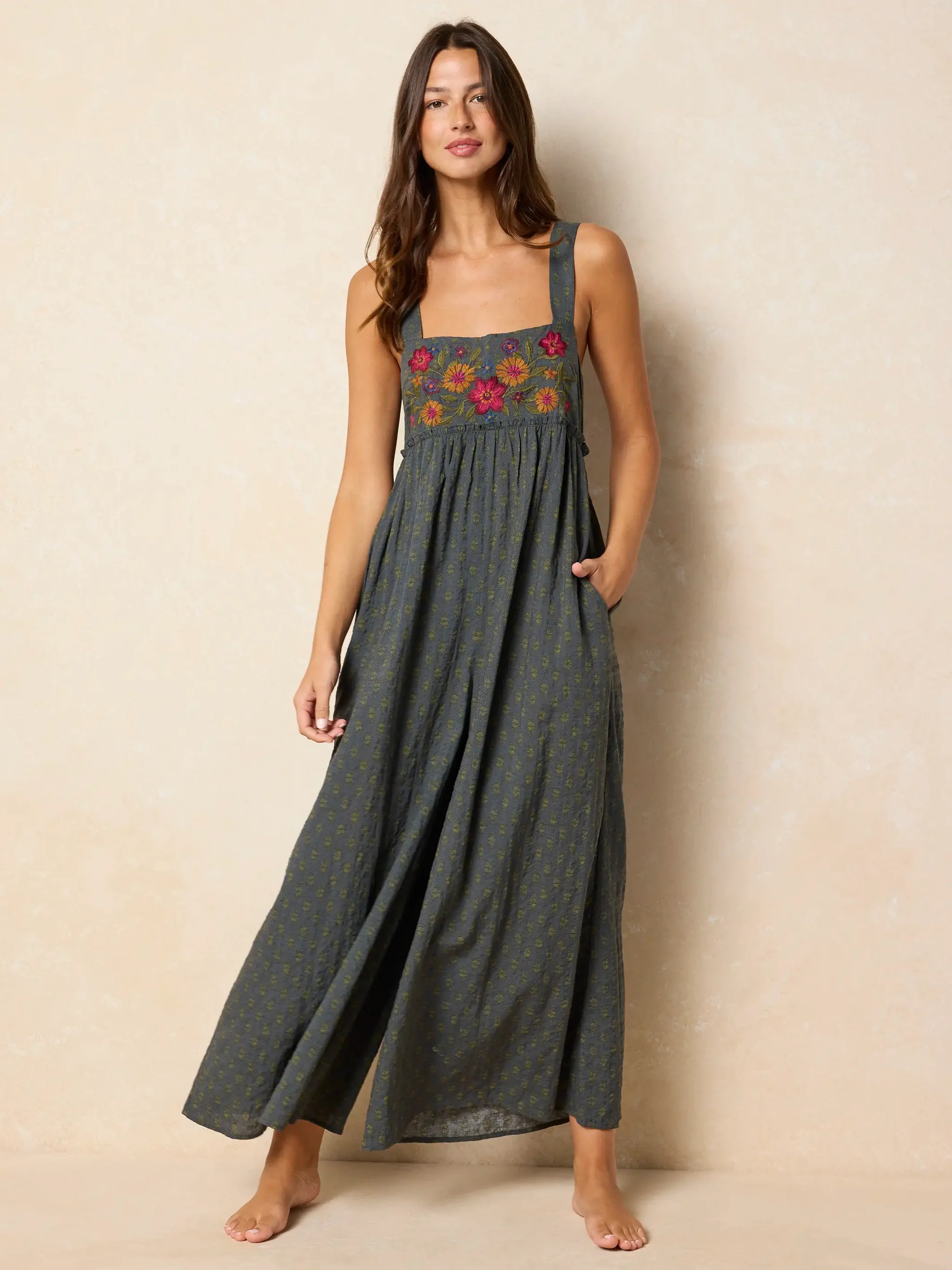 Gabi Embroidered Jumpsuit | Natural Life