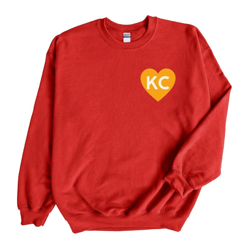 Kansas City Heart Sweatshirt Arrowhead KC Football | Etsy | Etsy (ES)