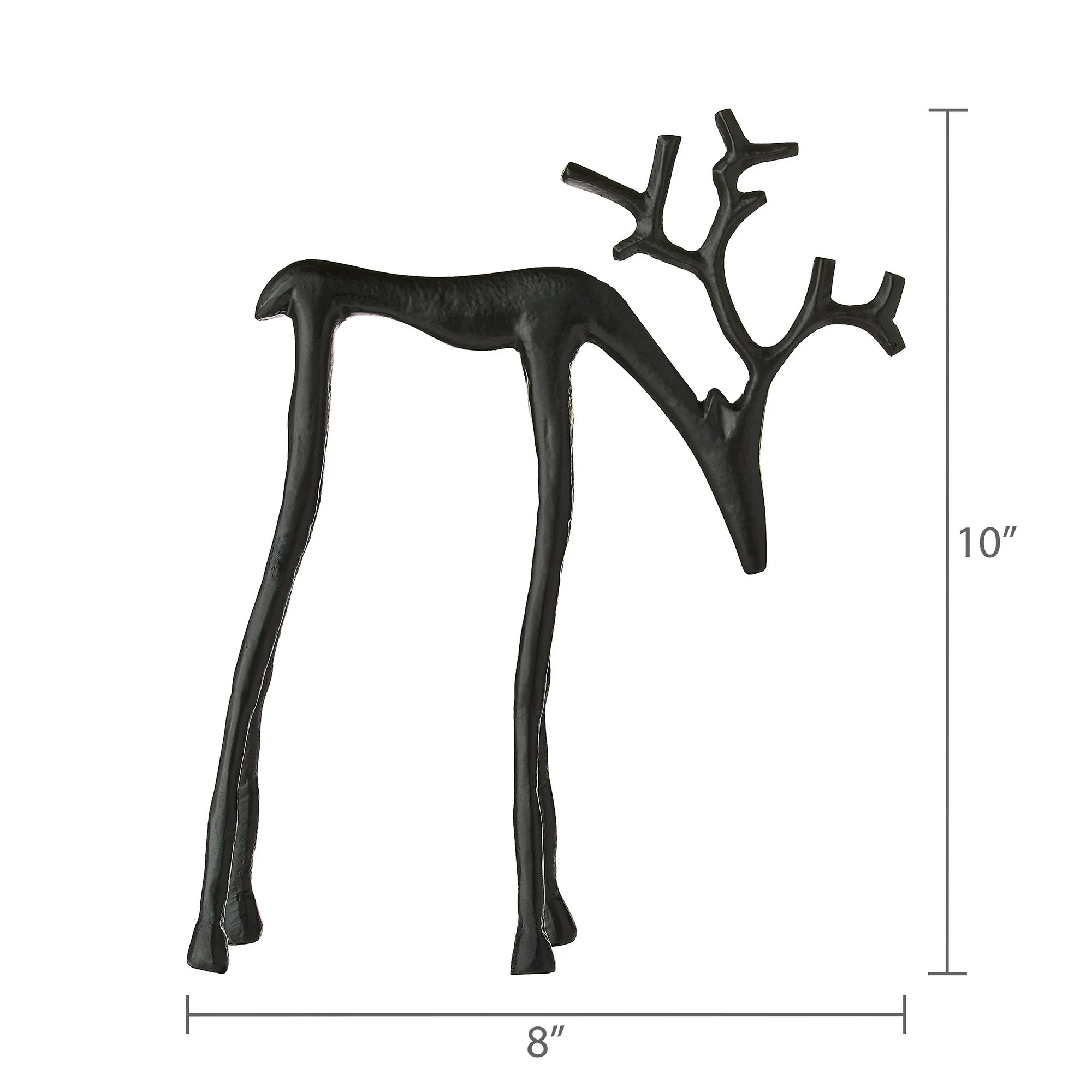 Small Metal Deer Tabletop Decoration, Black, 10", by Holiday Time | Walmart (US)