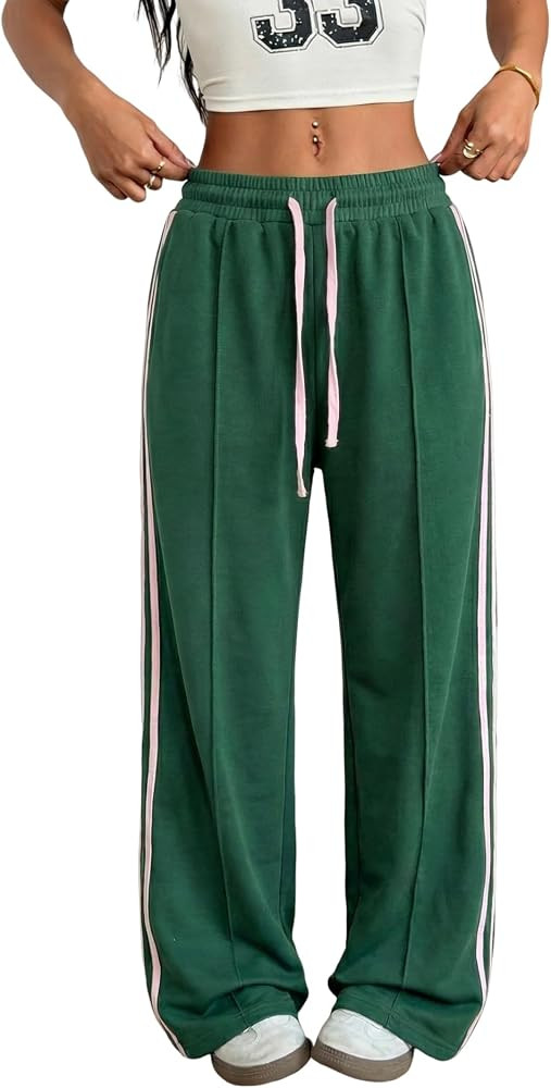 ZAFUL Womens Wide Leg Sweatpants Y2K Gothic Graffiti High Waisted Lounge Pants Athletic Joggers P... | Amazon (US)