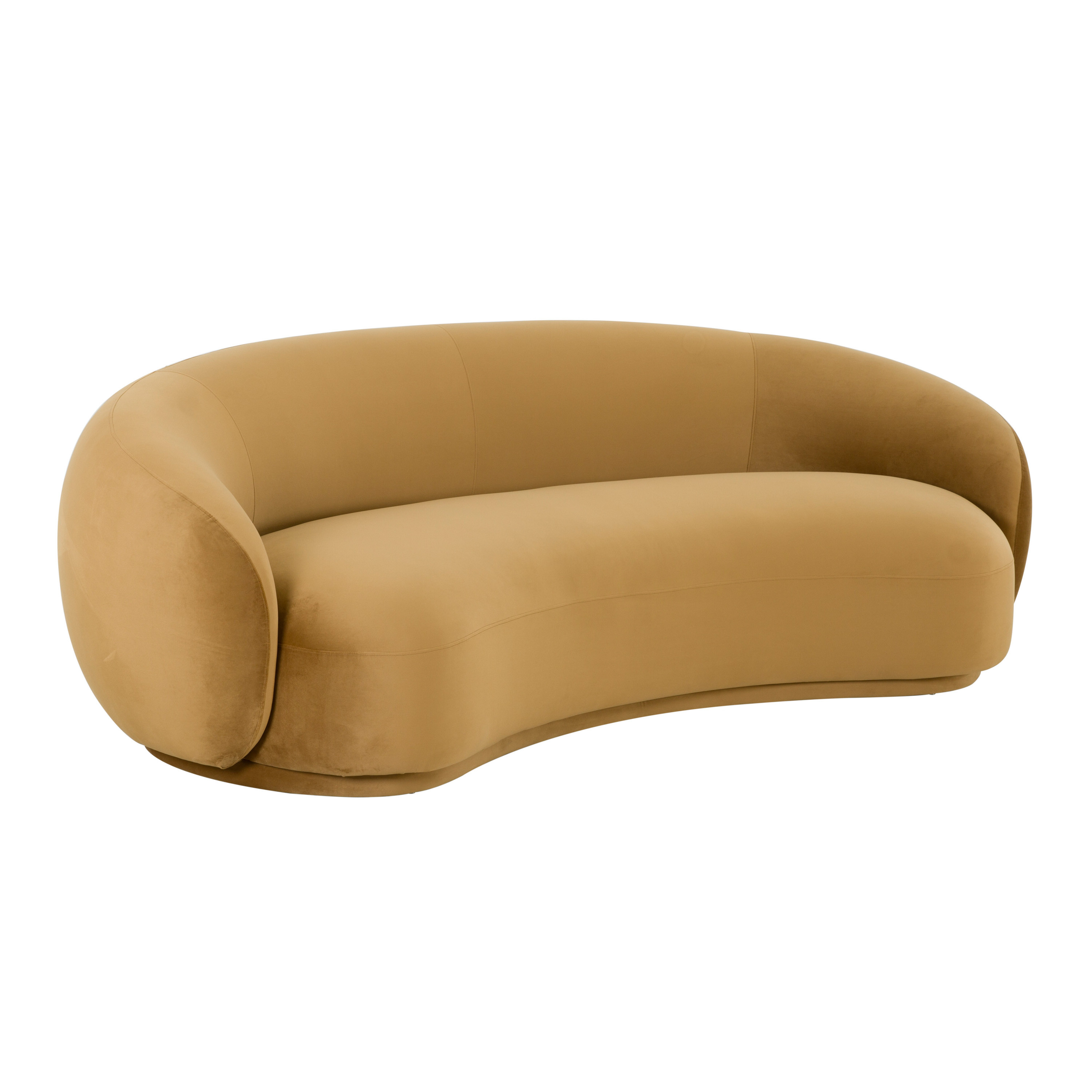 Burton Velvet Curved Sofa | World Market