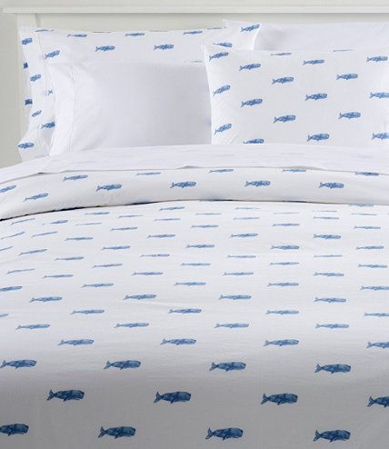 Sara Fitz™ Whale Percale Comforter Cover Collection | L.L. Bean