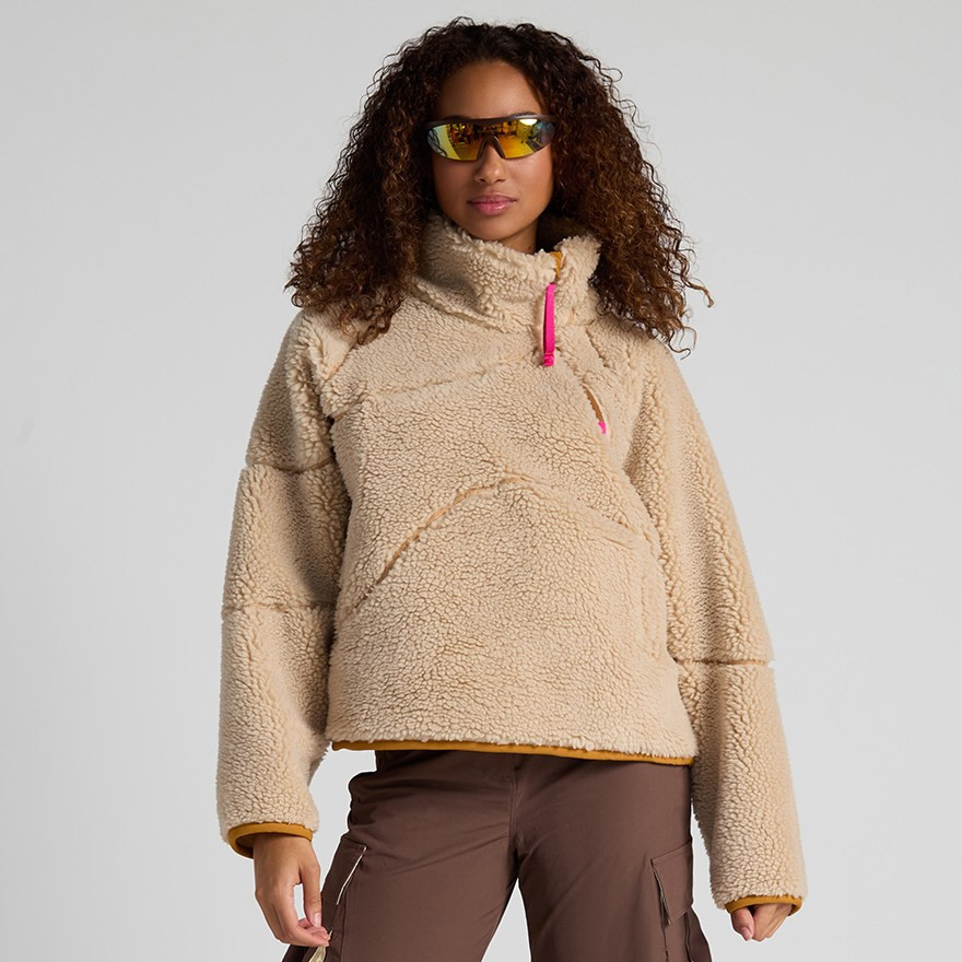 SENIQ Women's Wooluxe Fleece Pullover Khaki S | REI