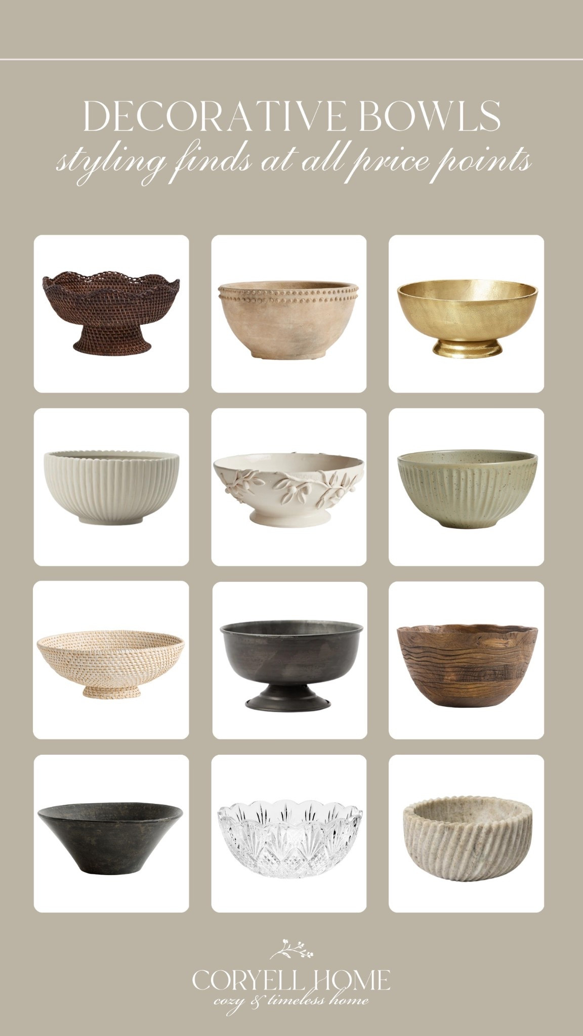 Decorative bowls for a pretty, neutral home 🤎 Love these for shelf styling, kitchen styling, and decorative decor! 

#LTKHome