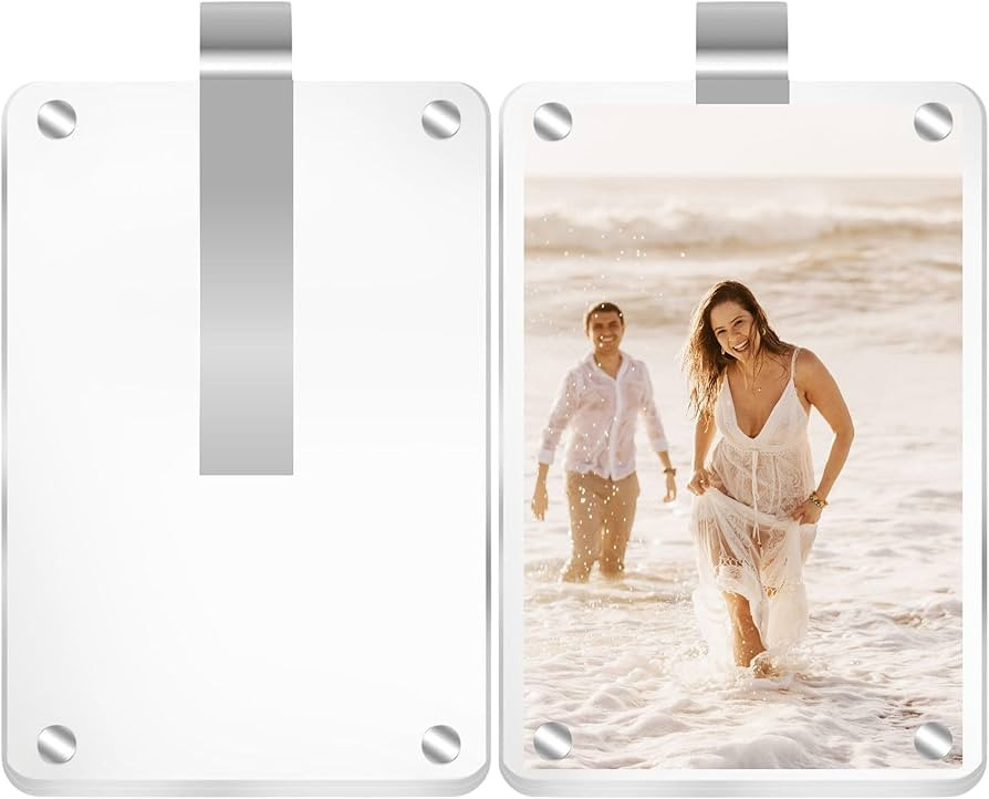 Car Sun Visor Photo Holder, 2 Pack Universal Magnetic Car Visor Clip, Personalized Picture Frame ... | Amazon (US)